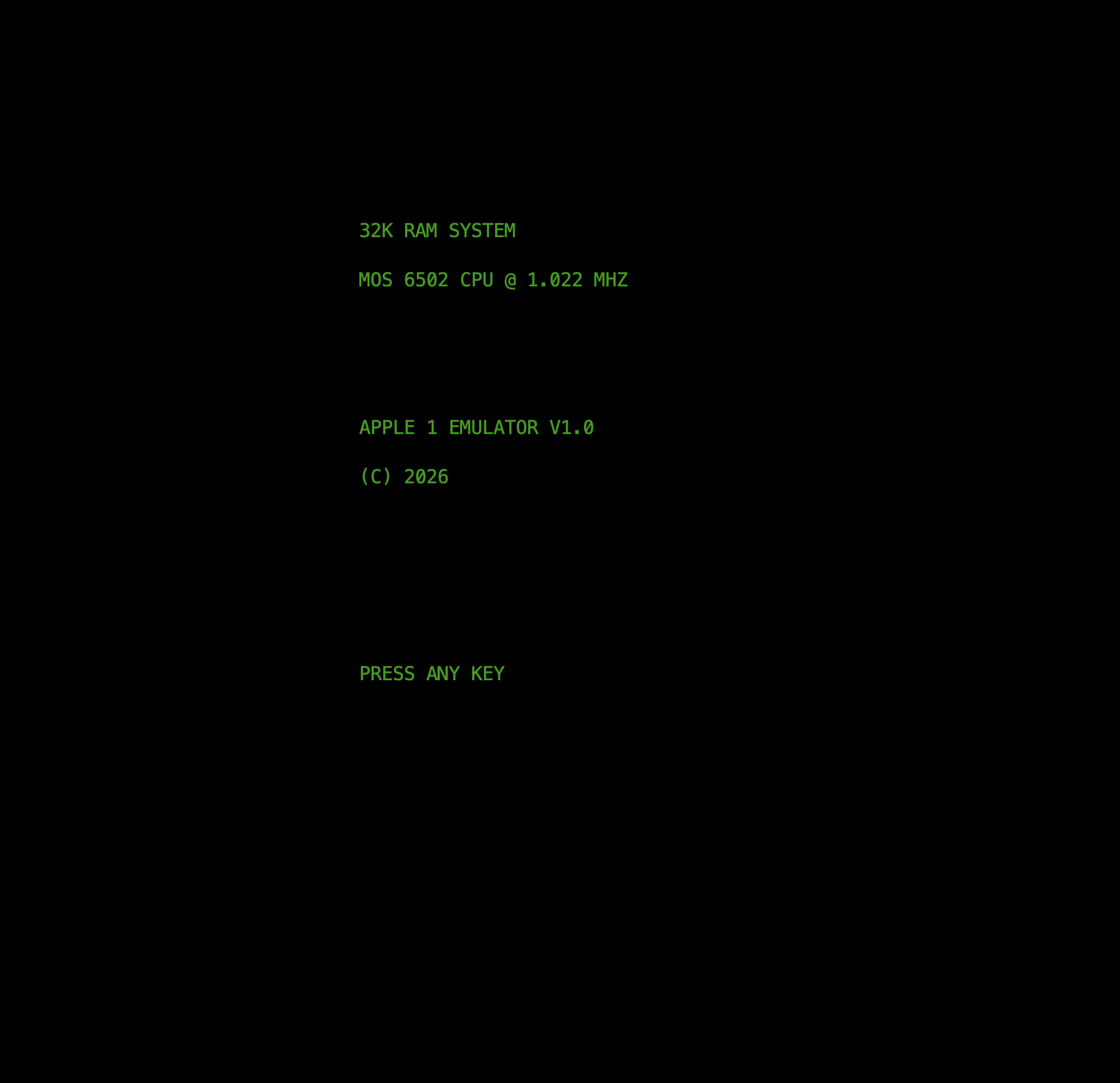 Terminal emulator boot screen